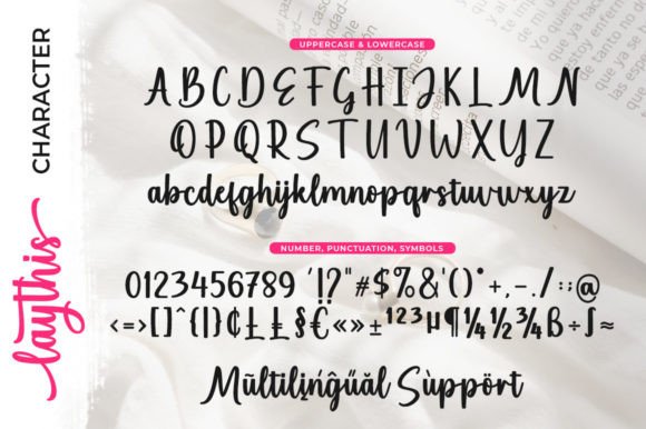 Laythis Font PNG with transparent background - Preview 4