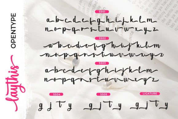 Laythis Font PNG with transparent background - Preview 5