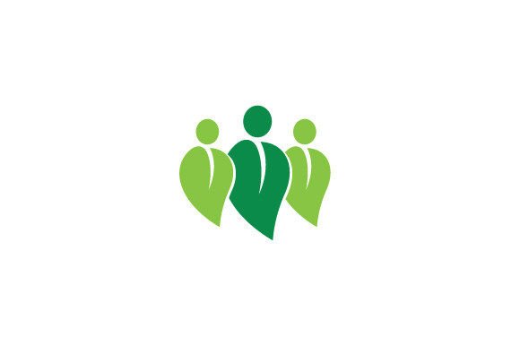 Leaves and People Logo or Icon Gráfico Logotipos Por vectoreking