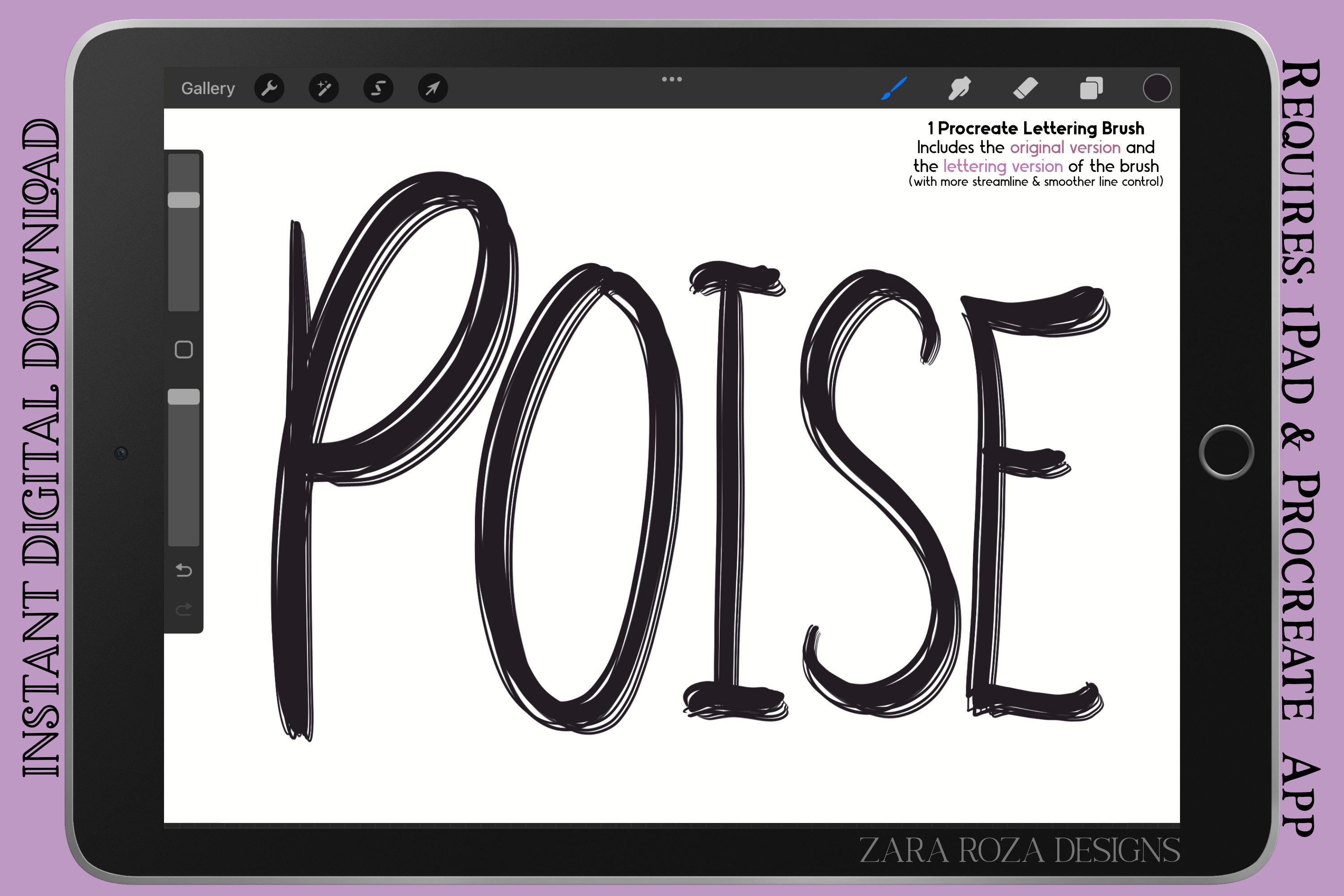 Poise - Procreate Lettering Brush