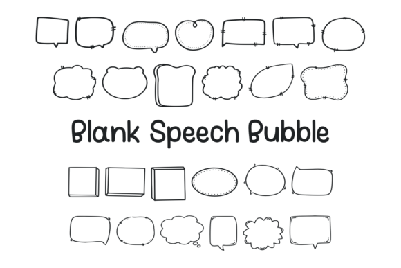Blank Speech Bubble Font - Preview 1