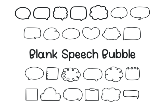 Blank Speech Bubble Font - Preview 2