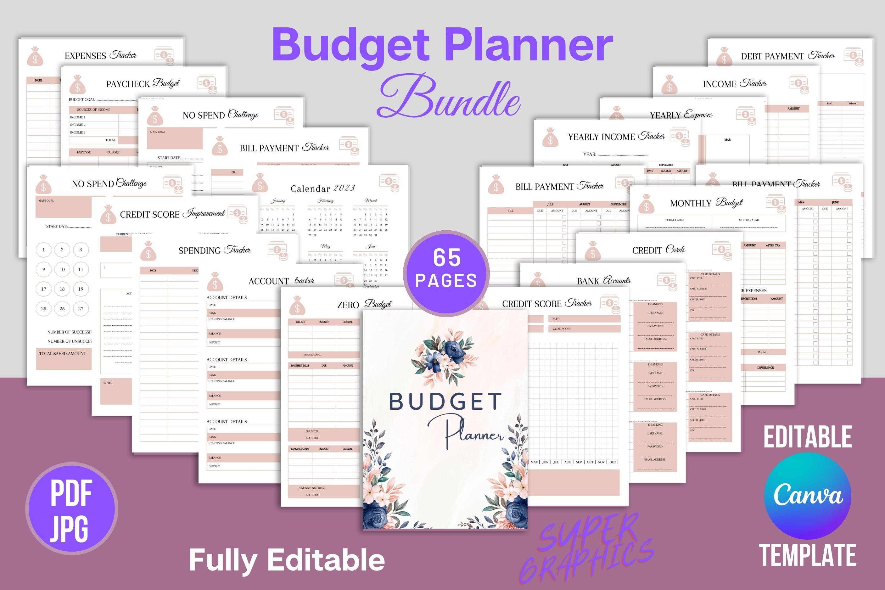 Budget Planner Bundle | Canva Template Graphic by SUPER GRAPHICS ...