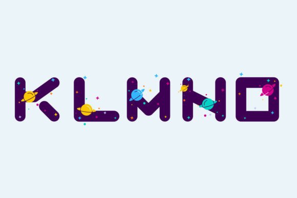 Cosmos Galaxy Font PNG with transparent background - Preview 3