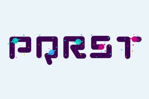 Cosmos Galaxy Font PNG with transparent background - Preview 4