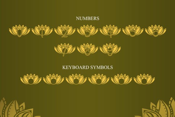 Harmony Lotus Mandala Monogram Font - Preview 4