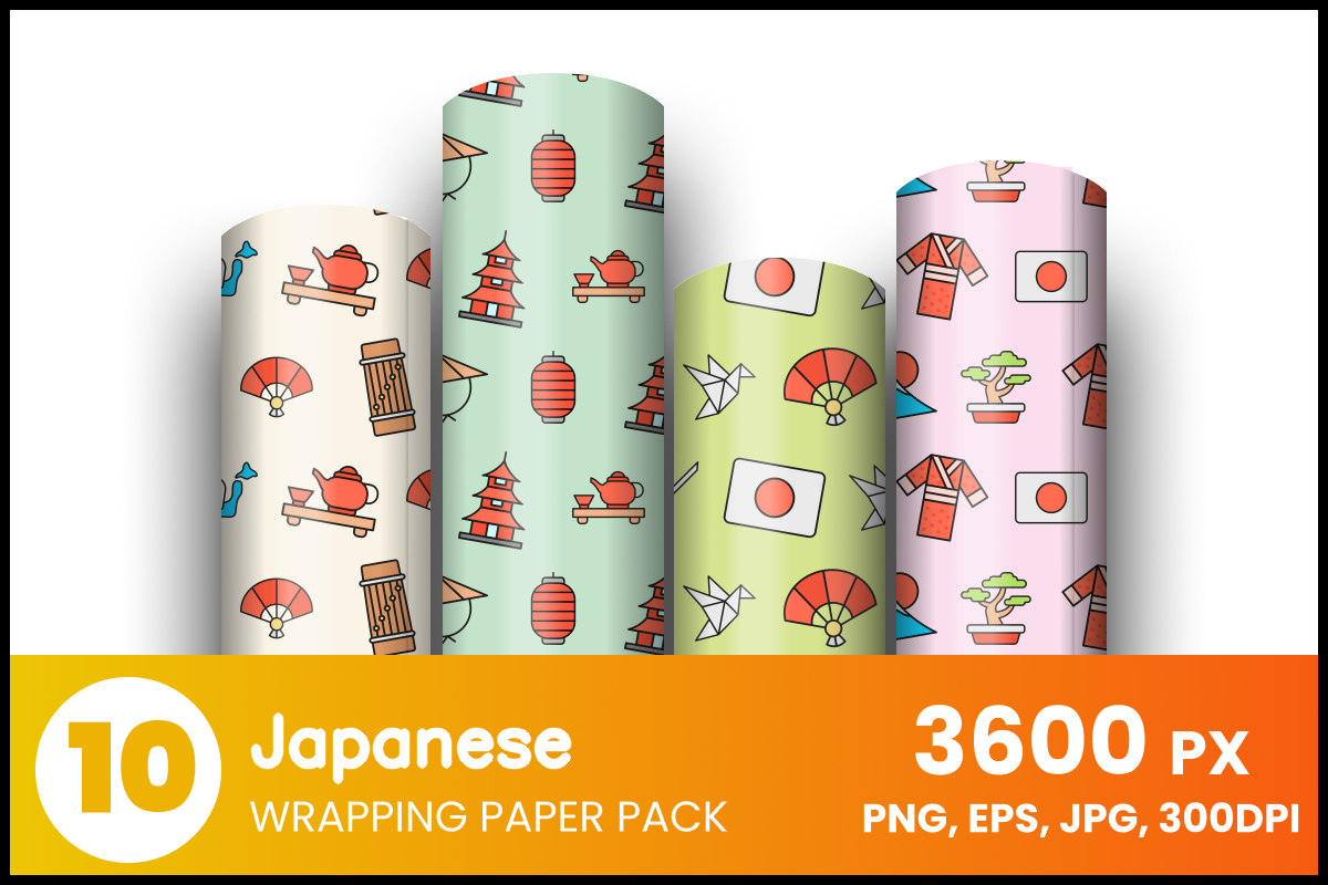 Japanese Wrapping Paper Graphic by fromporto · Creative Fabrica