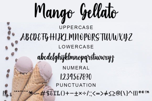 Mango Gellato Font PNG with transparent background - Preview 4