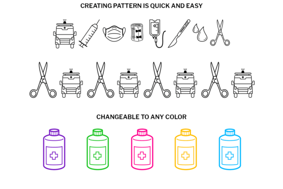 Medical Doodle Font PNG with transparent background - Preview 2