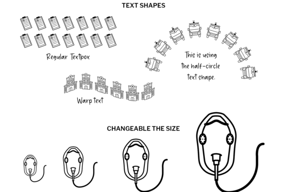 Medical Doodle Font PNG with transparent background - Preview 3