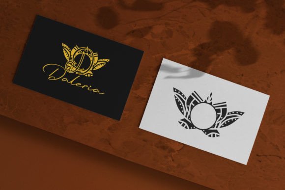 Mind Lotus Lotus Mandala Monogram Font PNG with transparent background - Preview 1