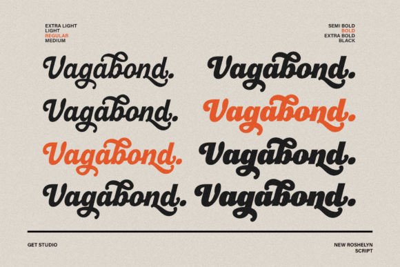 New Roshelyn Font PNG with transparent background - Preview 1