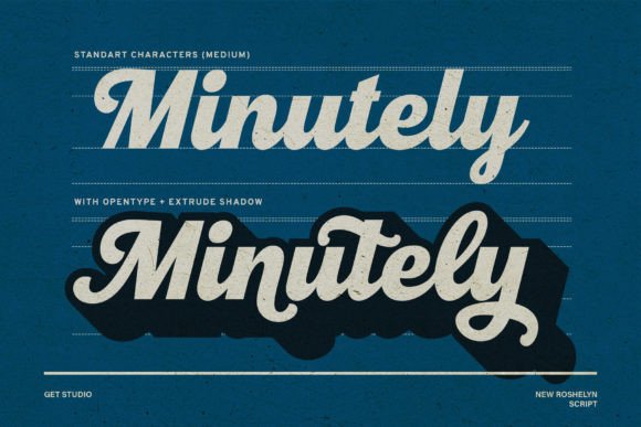 New Roshelyn Font PNG with transparent background - Preview 3