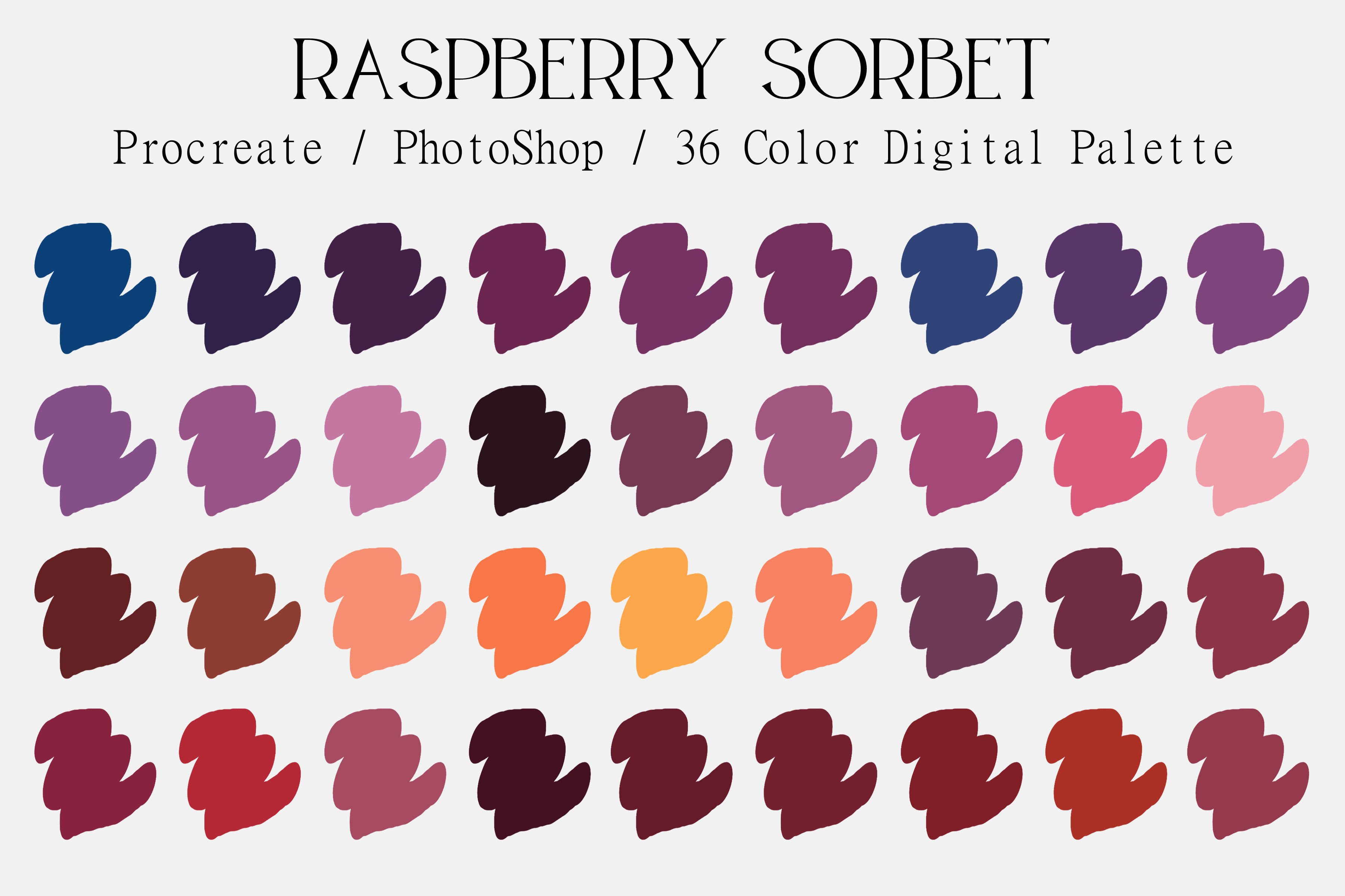 Shellac Colours Raspberry Sorbet Raspberry Sorbet Digital Color Palette Graphic by Gen Aumonier ...