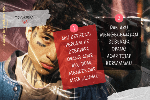 Sampun Hopeless Font PNG with transparent background - Preview 1