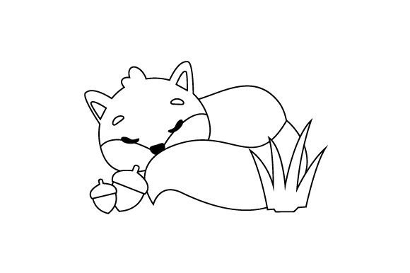 Squirrel, Coloring Page for Kids