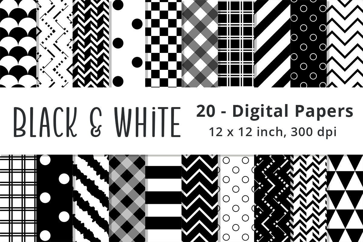 Black and White Pattern Paper Background