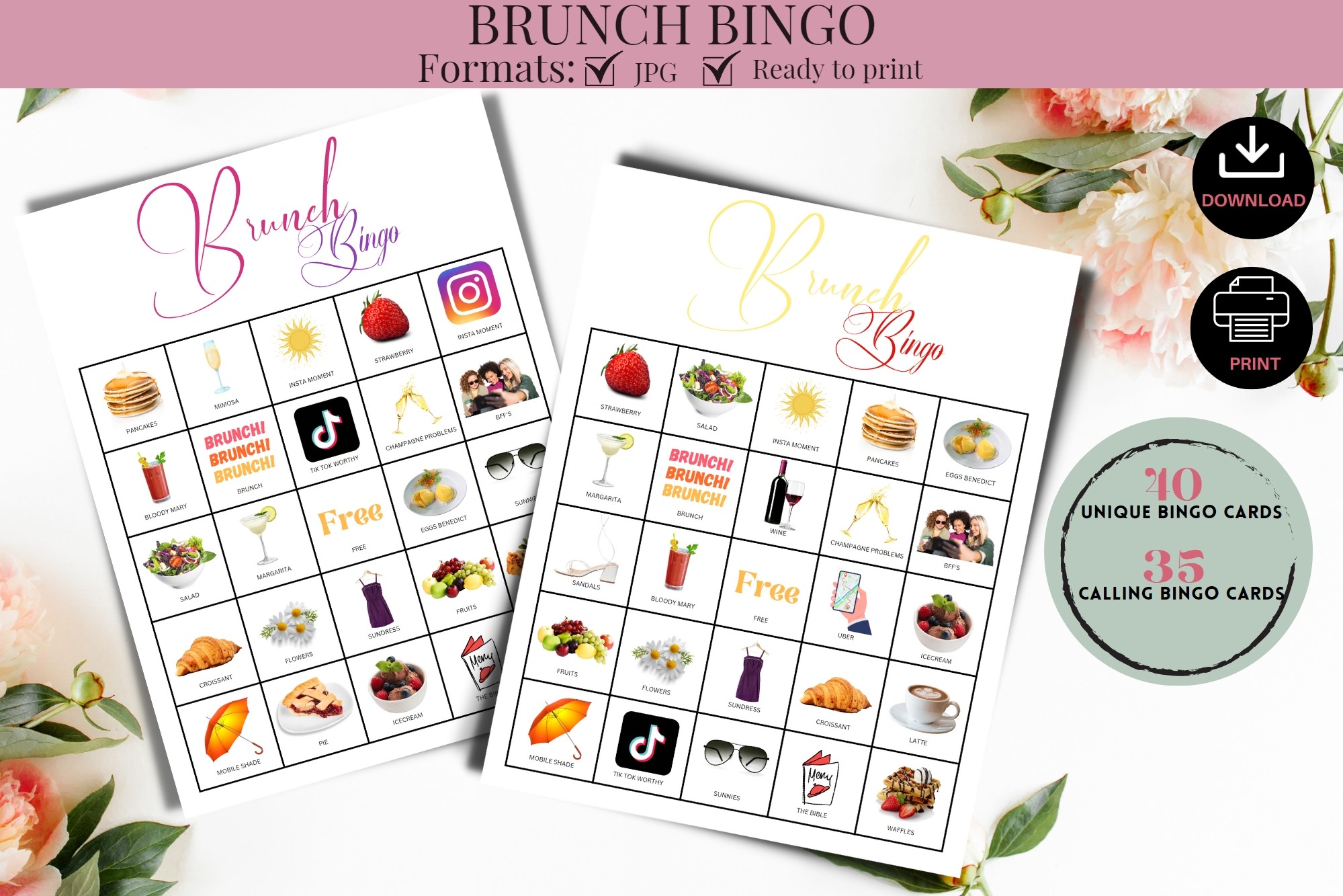 Brunch Bingo Games Bundle