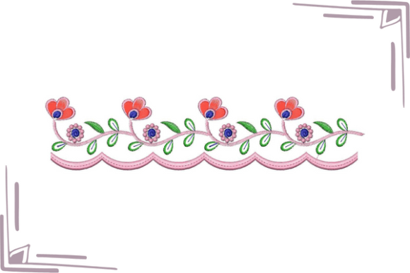 Flower and Leaf Border