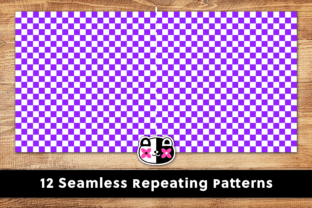 Purple Checkerboard Digital Paper Set Graphic by Peppy Poppy Panda ...