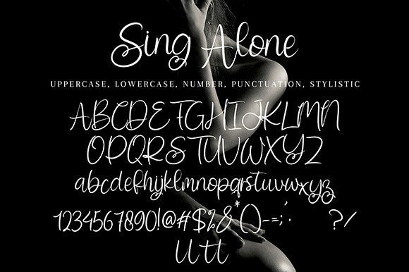 Sing Alone Font PNG with transparent background - Preview 6