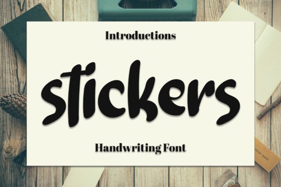 Stickers Font Display Font Di Protype Studio