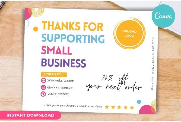 Thank You Card Business Template Canva