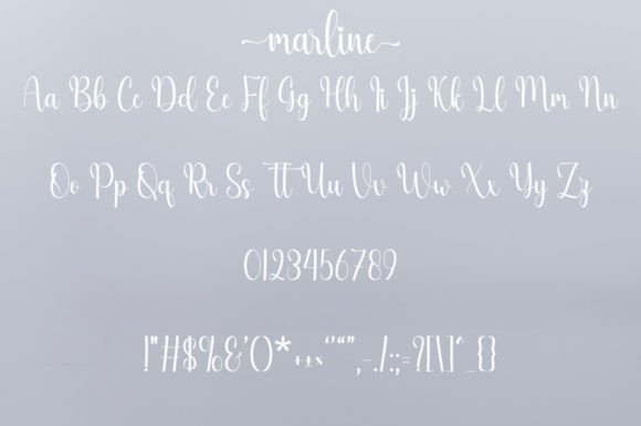 Marline Font PNG with transparent background - Preview 5
