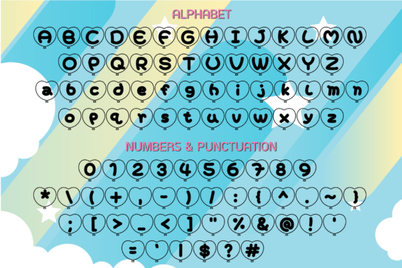 Balloon Heart Font - Preview 1