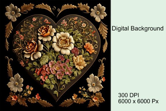 Colorful Heart 3D Effect Background
