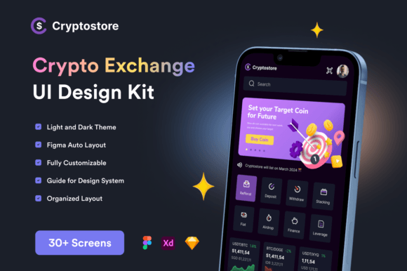 Cryptostore - Crypto Market App UI KIT