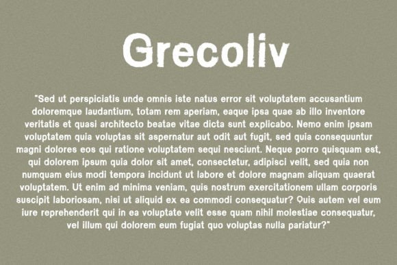Grecoliv Font PNG with transparent background - Preview 5