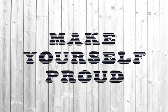 Groovy Striped Font PNG with transparent background - Preview 1