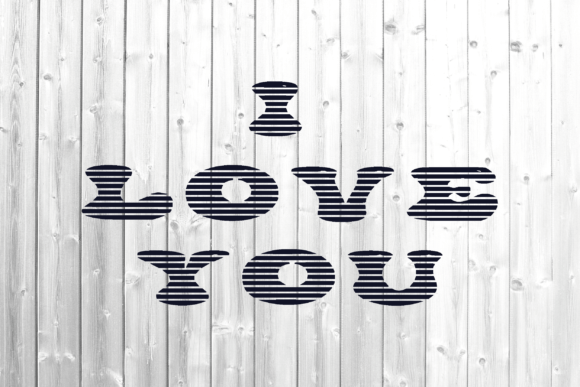 Groovy Striped Font PNG with transparent background - Preview 2