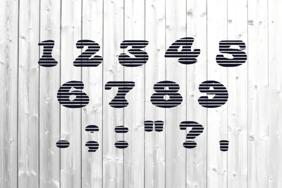 Groovy Striped Font PNG with transparent background - Preview 3