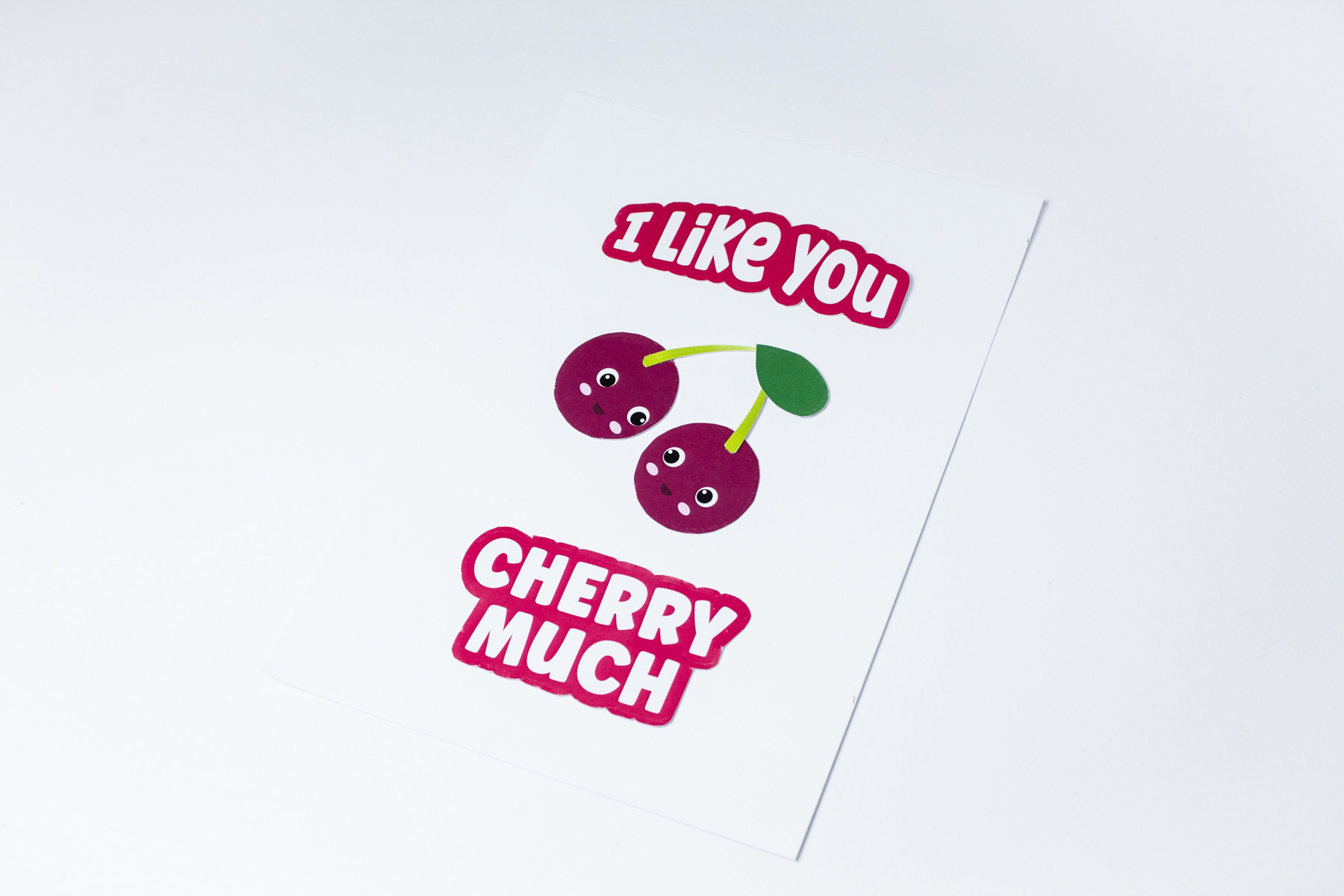 Layered Card - I Like You Cherry Much