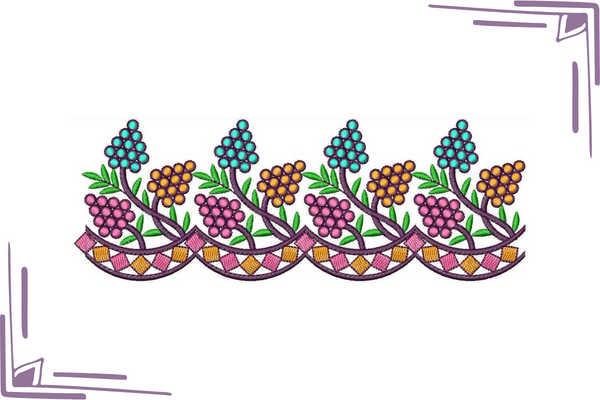 Mexican Style Floral Border