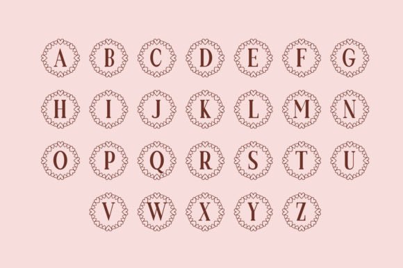 Monogram Alovilove Font PNG with transparent background - Preview 2