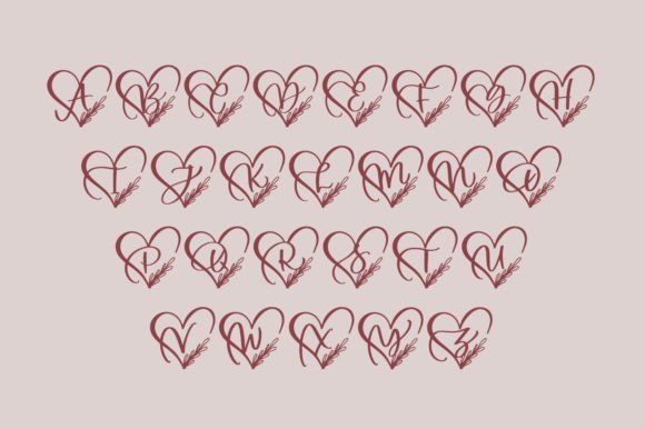 Monogram Angunita Font PNG with transparent background - Preview 2