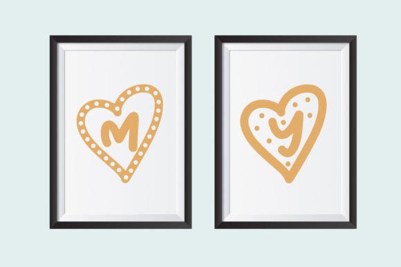 Monogram Heart Sign Font font preview - 1