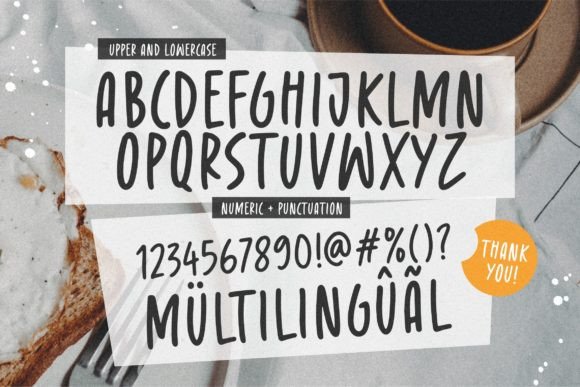 Morning Bread Font PNG with transparent background - Preview 5