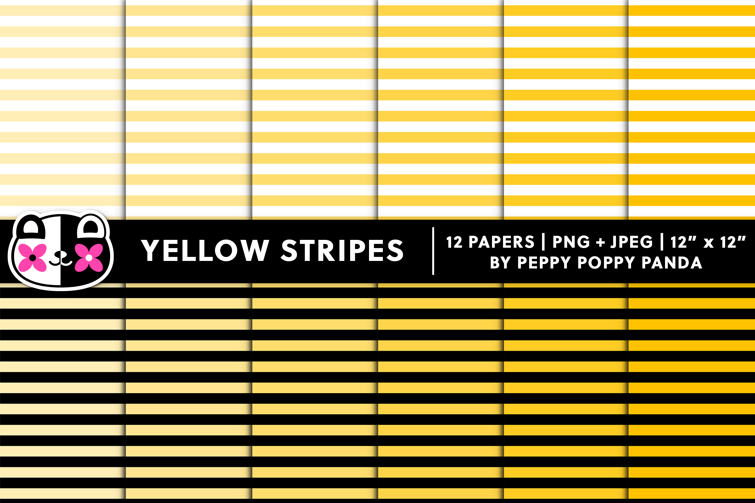 Seamless Yellow Stripes Digital Paper Graphic by Peppy Poppy Panda ...