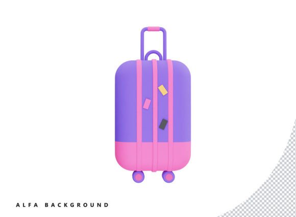 Suitcase 3d Vector Icon Illustration Graphic Icons By crop3dbusiness