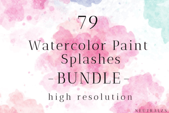 Watercolour Splash Png Bundle