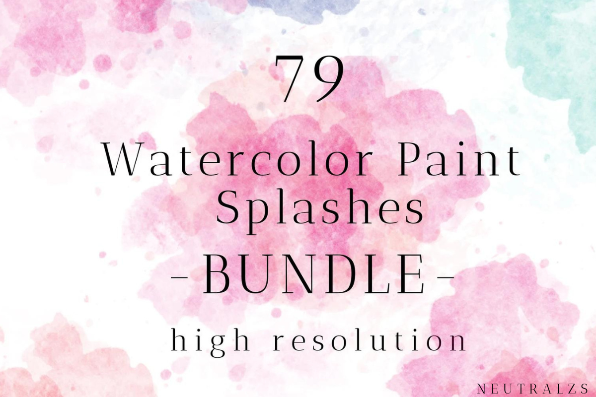Watercolour Splash Png Bundle