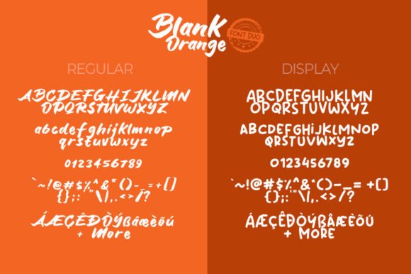 Blank Orange Duo Font - Preview 6