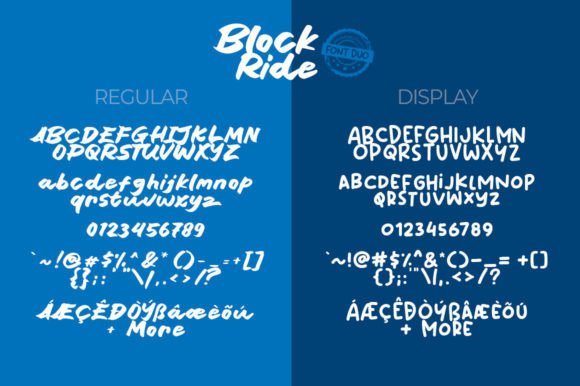 Block Ride Duo Font PNG with transparent background - Preview 6