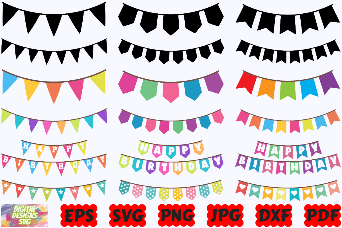 Bunting Birthday SVG |Bunting Banner SVG
