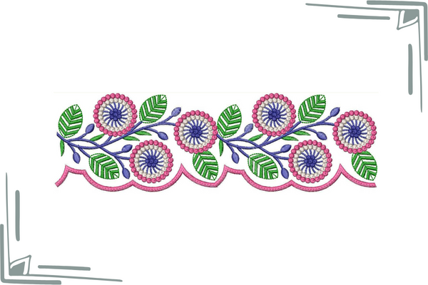 Flower and Leaf Border