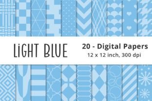 Light Blue Digital Paper Background Graphic by Lemon Paper Lab ...